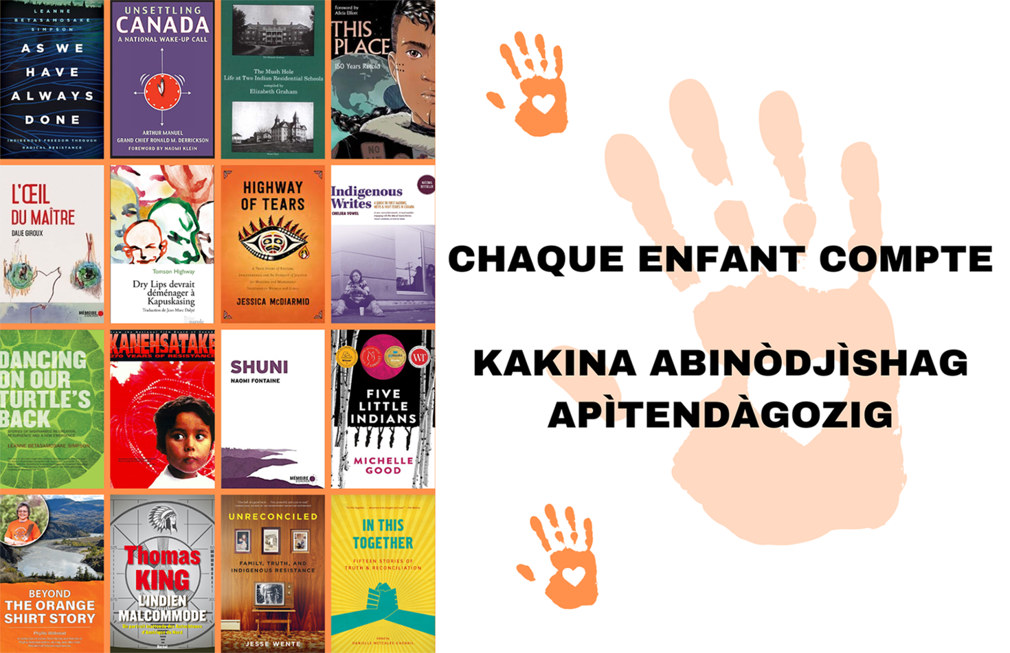 Livres pour la Journée de la verité et de reconciliation