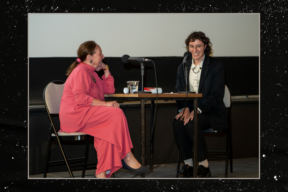 Rosalie Abella and Clemence Thabet onstage during a Q&A at Bytowne