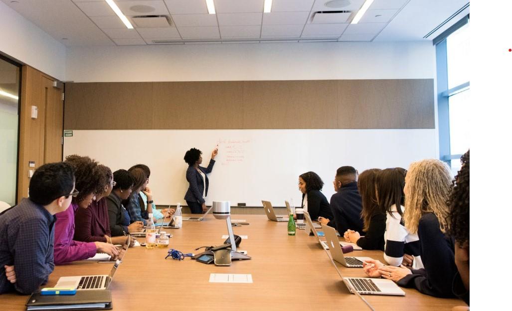 Professor teaching a classroom