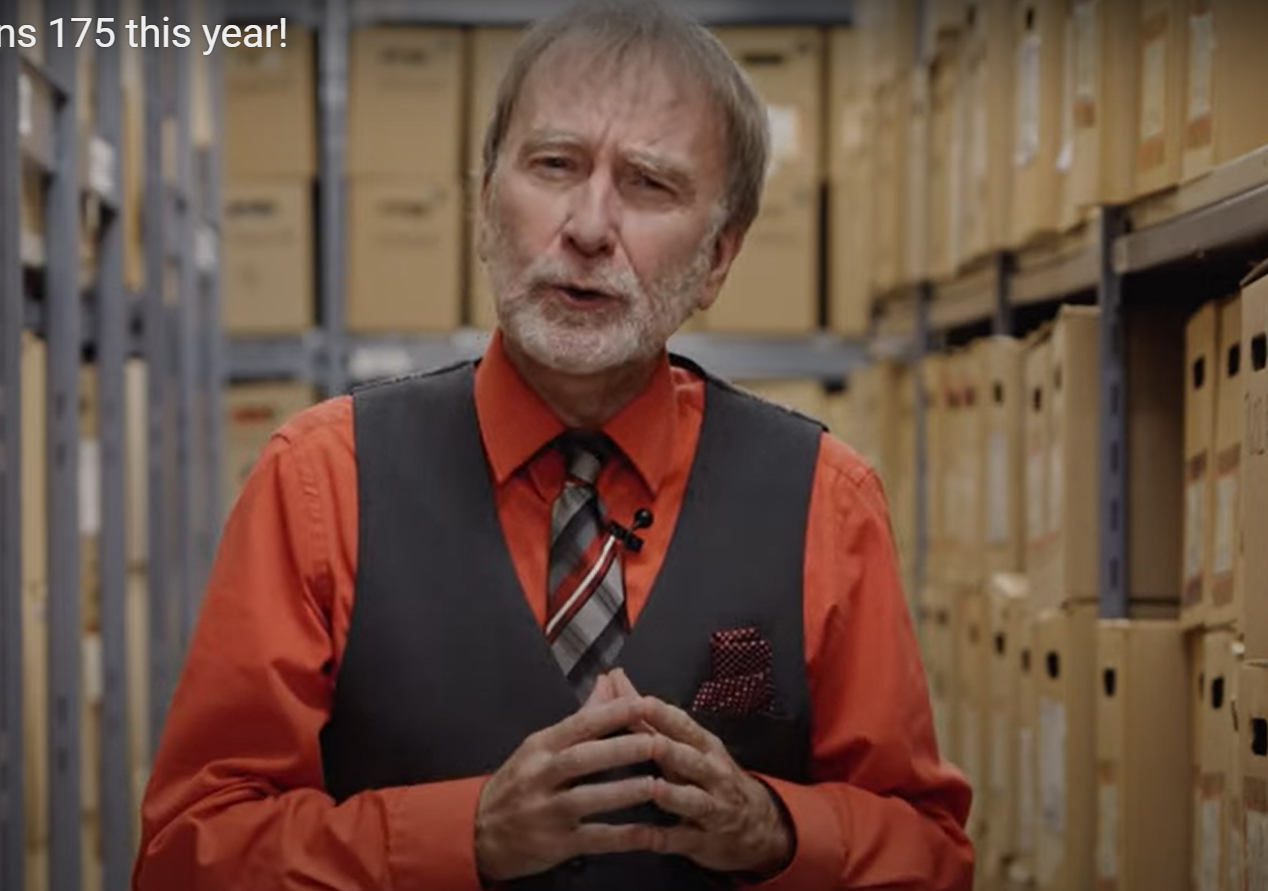 Michel Prévost in archives room.