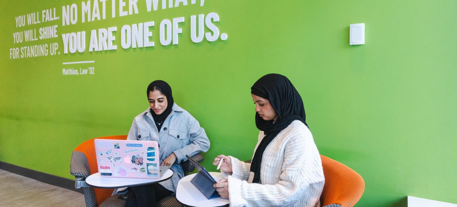 Students studying at the CRX building