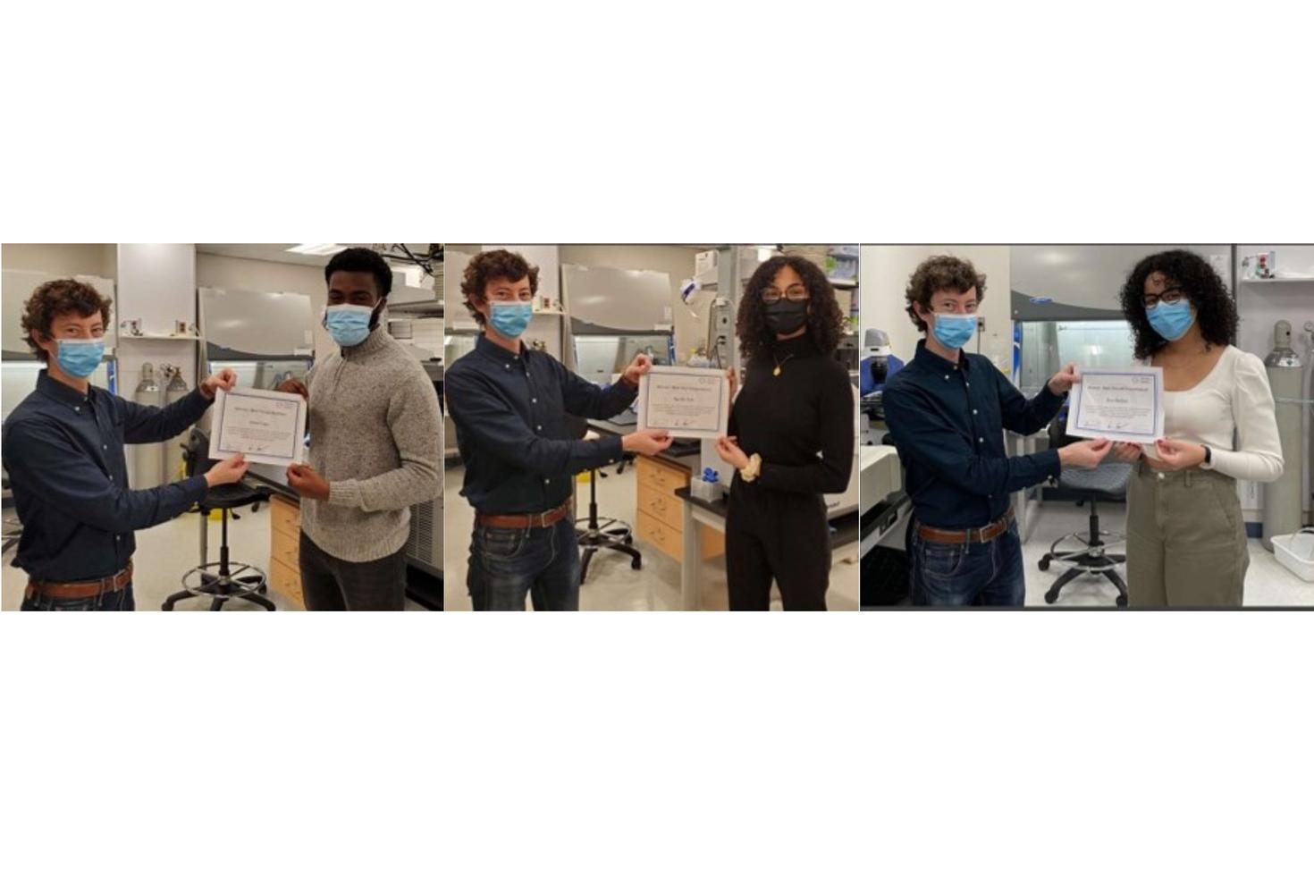 Marah Abdelkader, Mays Abu Sheikh and Emmanuel Laryea