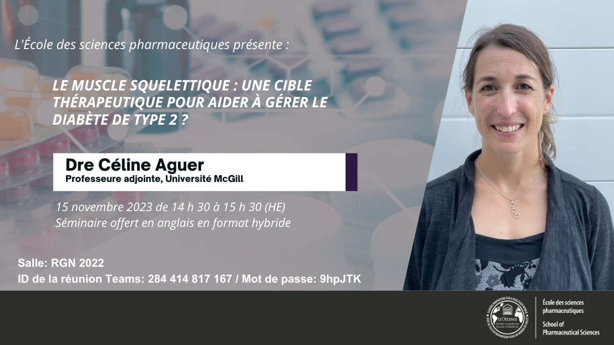 Poster du séminaire du Dr. Céline Aguer