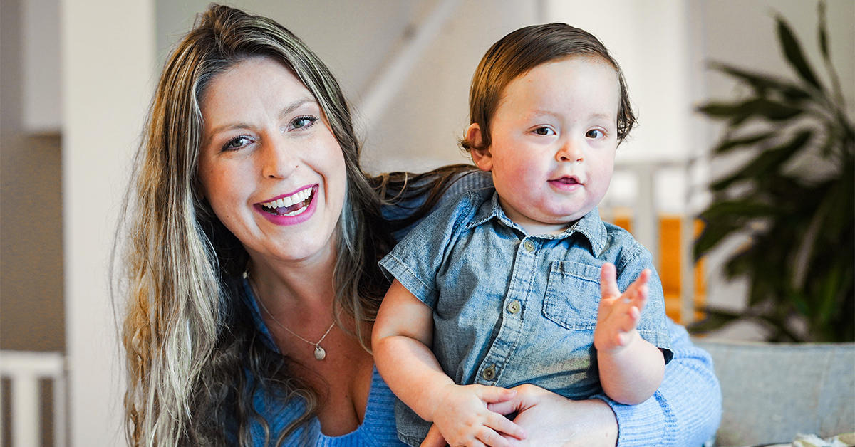 Allison Caverly and her son Owen