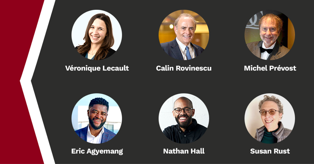 Véronique Lecault, Calin Rovinescu, Michel Prévost, Eric Agyemang, Nathan Hall, Susan Rust