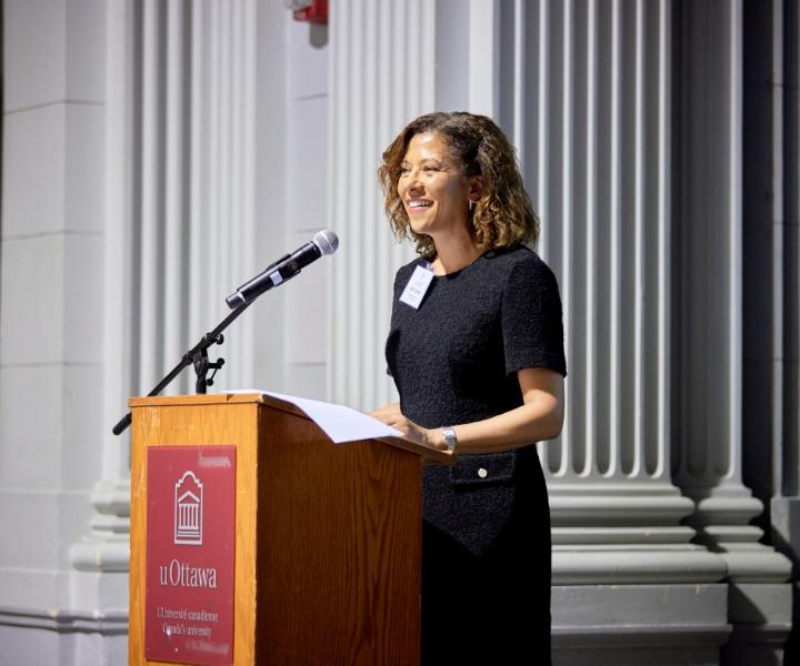 Sandra Odendahl on the podium 