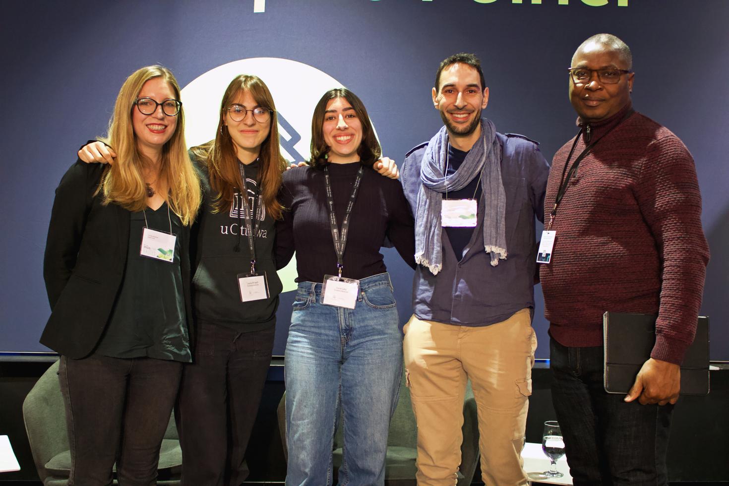 Portrait de Claudia Bouliane, Louna Renard, Lucie Laby, Éric Chacour et Sowou Avougna