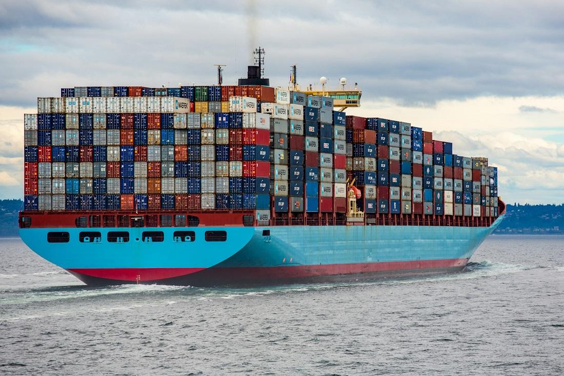 Cargo tanker on sea