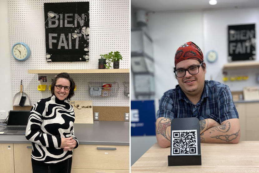 Artists Greta Grip and Craig Commanda in the edstudiO.