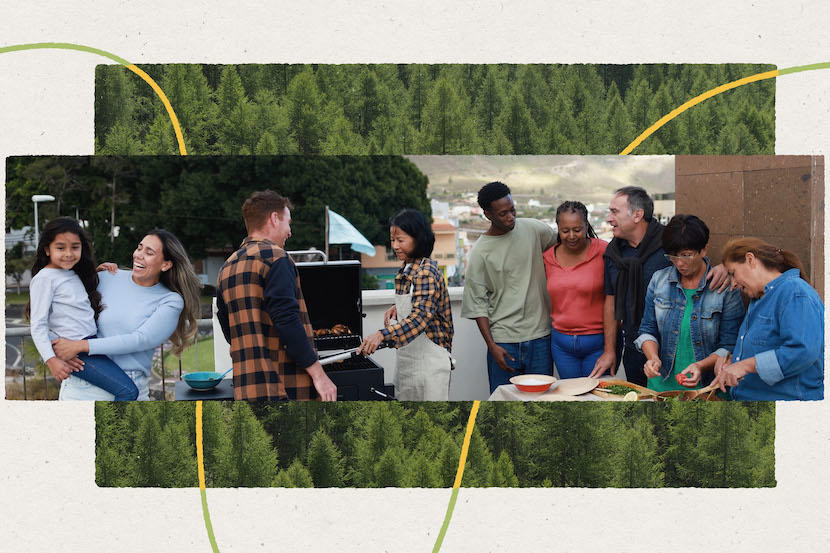 Membres du public participant à des activités agréables.