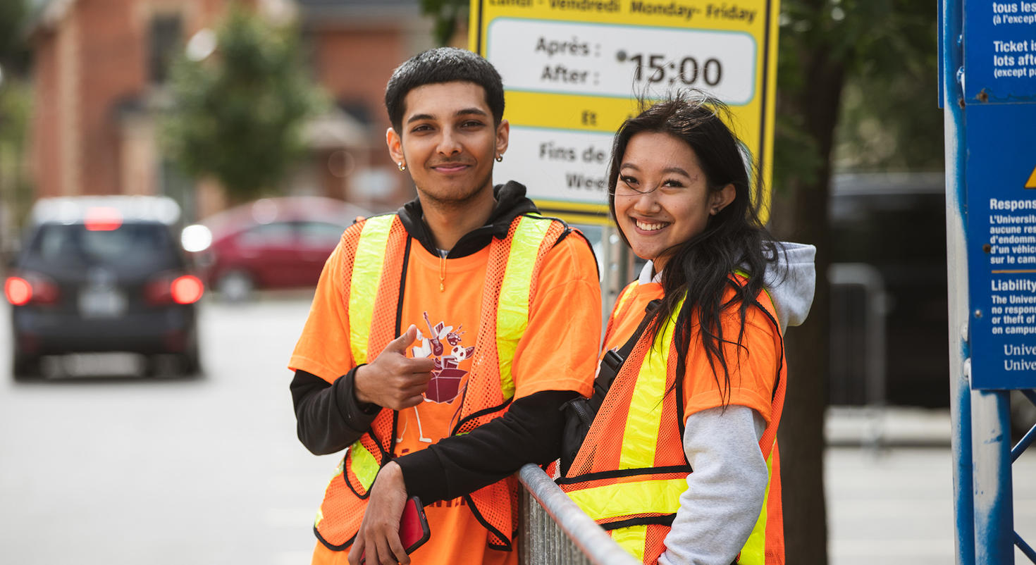 two people smiling 