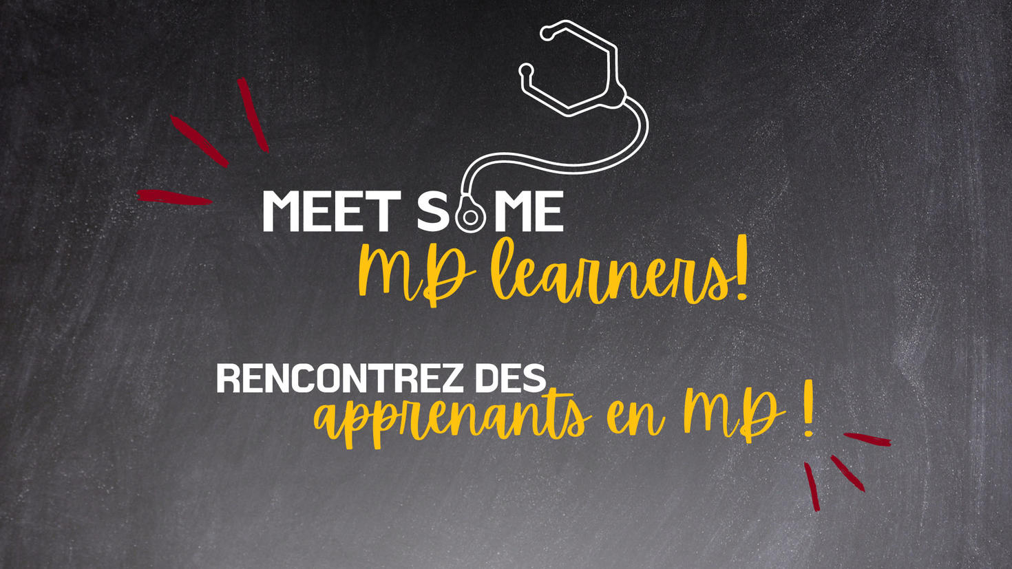 A graphic that says, "Meet some MD learners"