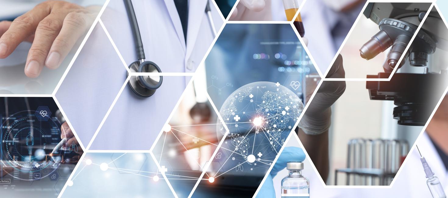 Geometric medical infographic 