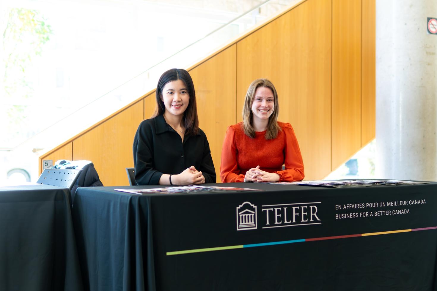 Representatives from the Telfer School of Management at the open house