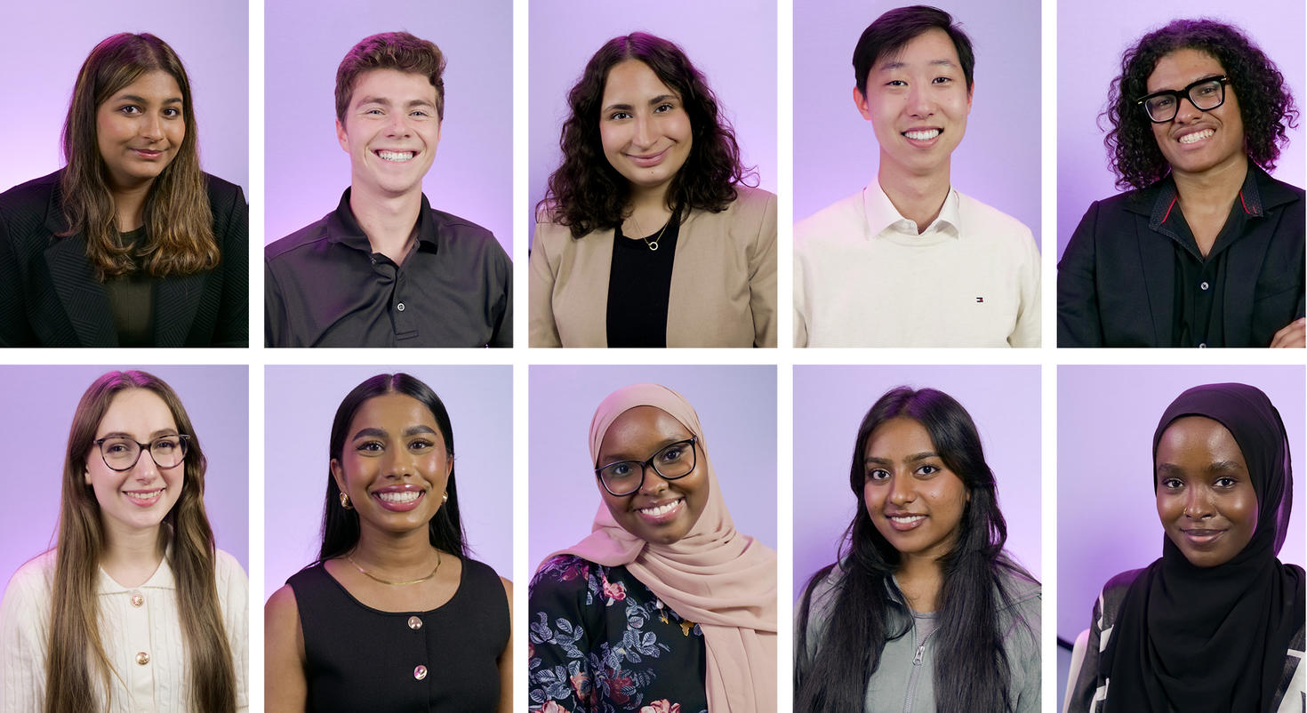 Collage of ten uOttawa student winners of 21Under21 awards.