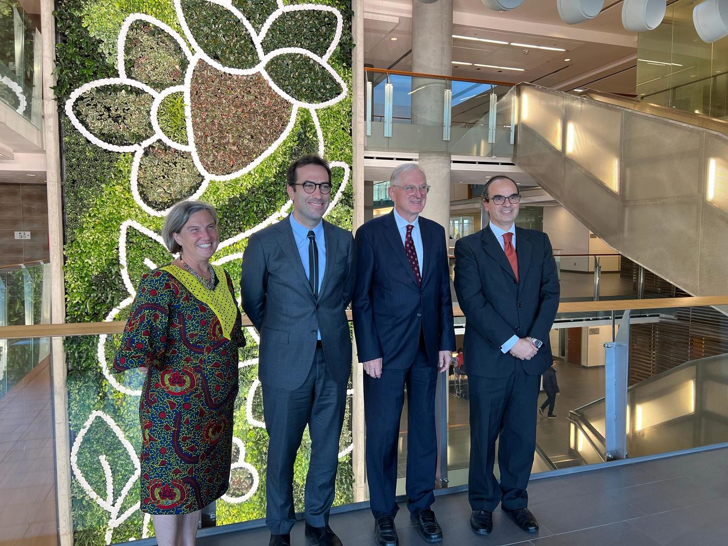 From left to right: Vicky Barham, Minister Cuerpo, Jacques Frémont, and Alfredo Martínez