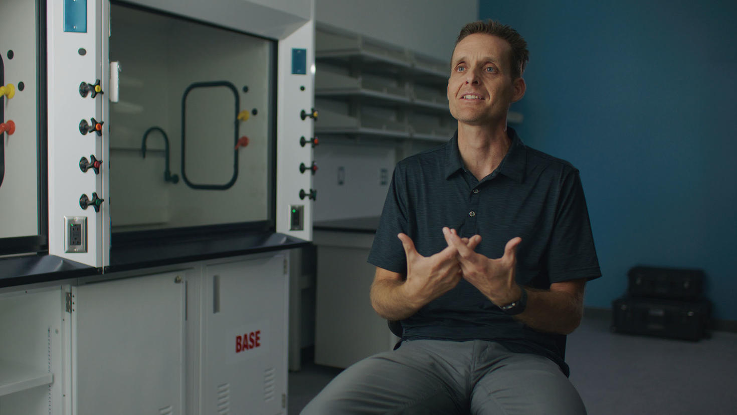 Pascal Imbeault in a lab