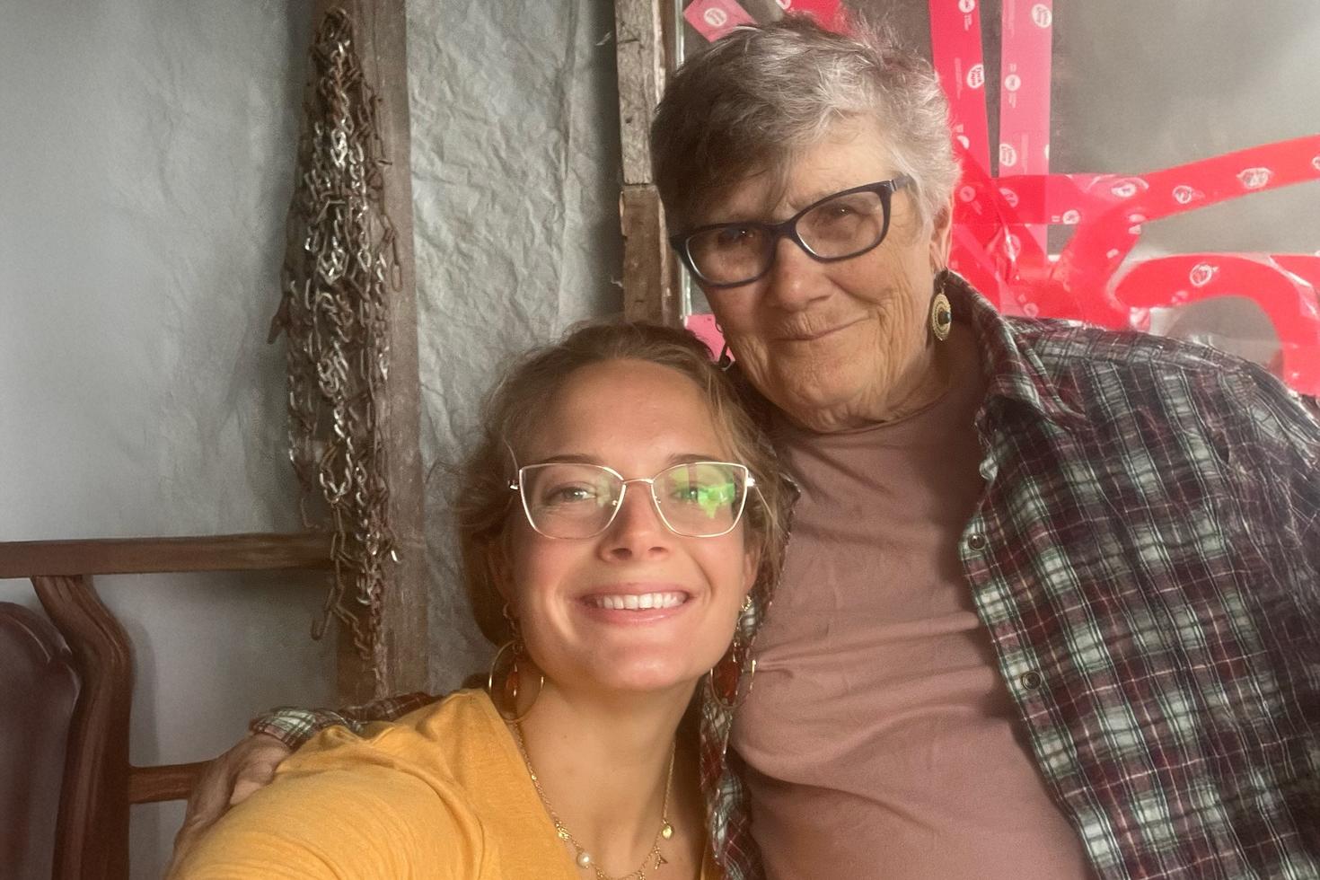 Nina with her grand-mother, Anne Lyn Kucheran