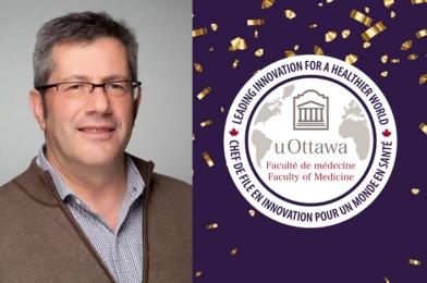 Dr. Hébert and faculty logo