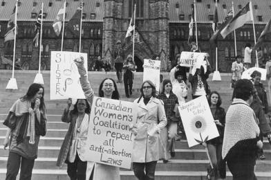 Women’s demonstration in front of Parliament Hill