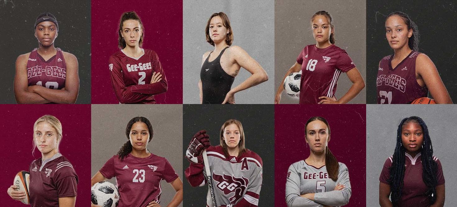 Ten Gee Gees women athletes 