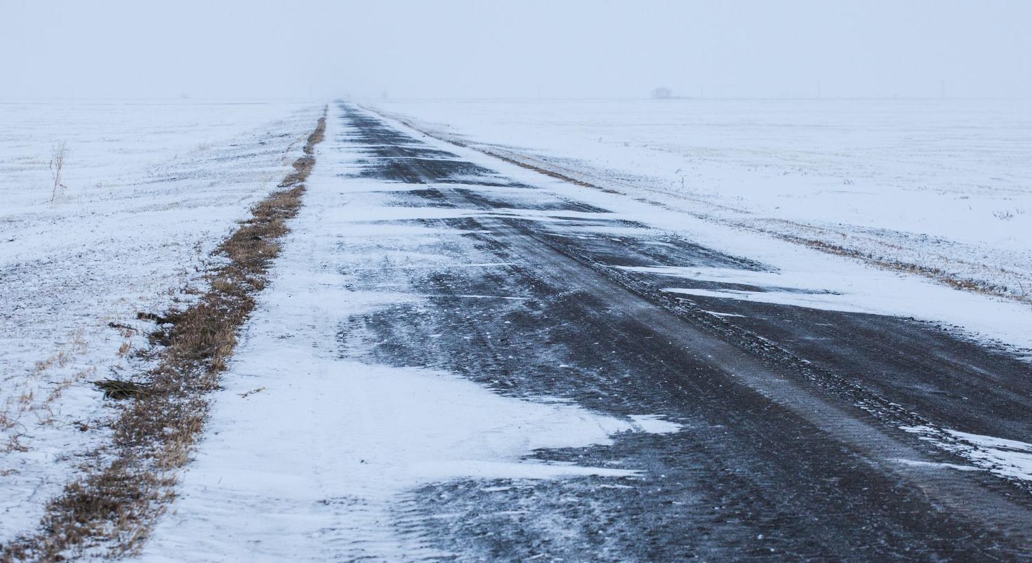A road covered in snow