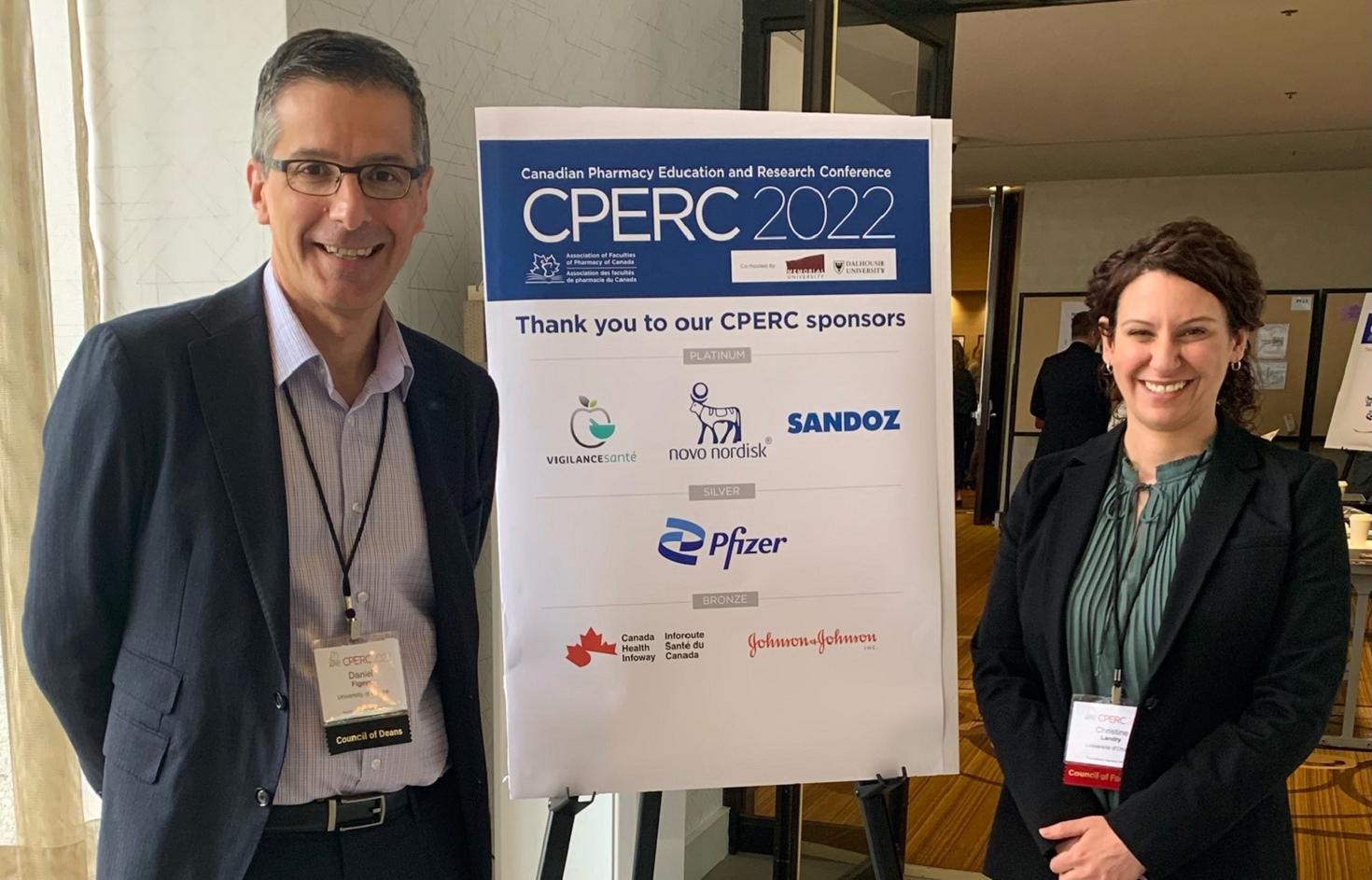 Dr Daniel Figeys and Dr Christine Landry at the CPERC conference in June 2022