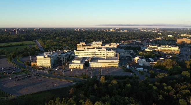 Aerial view of the Ottawa Hospital