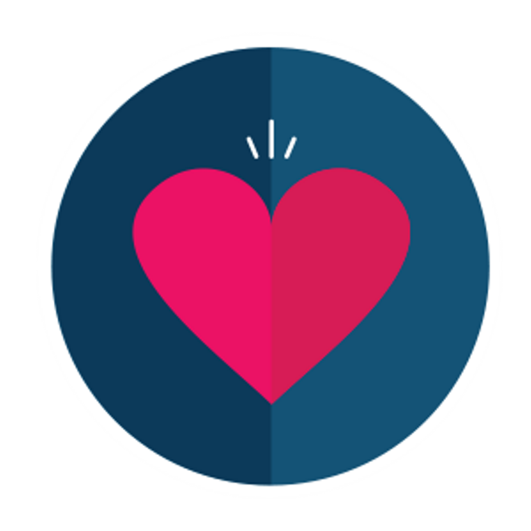 Comic-style illustration of a valentine-type heart