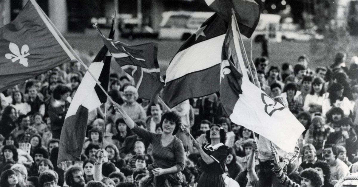 Crowd at the Festival franco-ontarien.